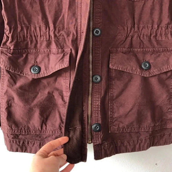 Lucky Brand Maroon Utility Jacket Size S - Picture 5 of 14